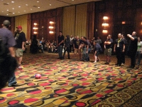 Grim getting everyone set for Gnome Dodgeball